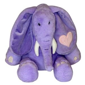 Gigglescape Plush Purple Elephant 13” Stuffed Animal With Floppy Ears